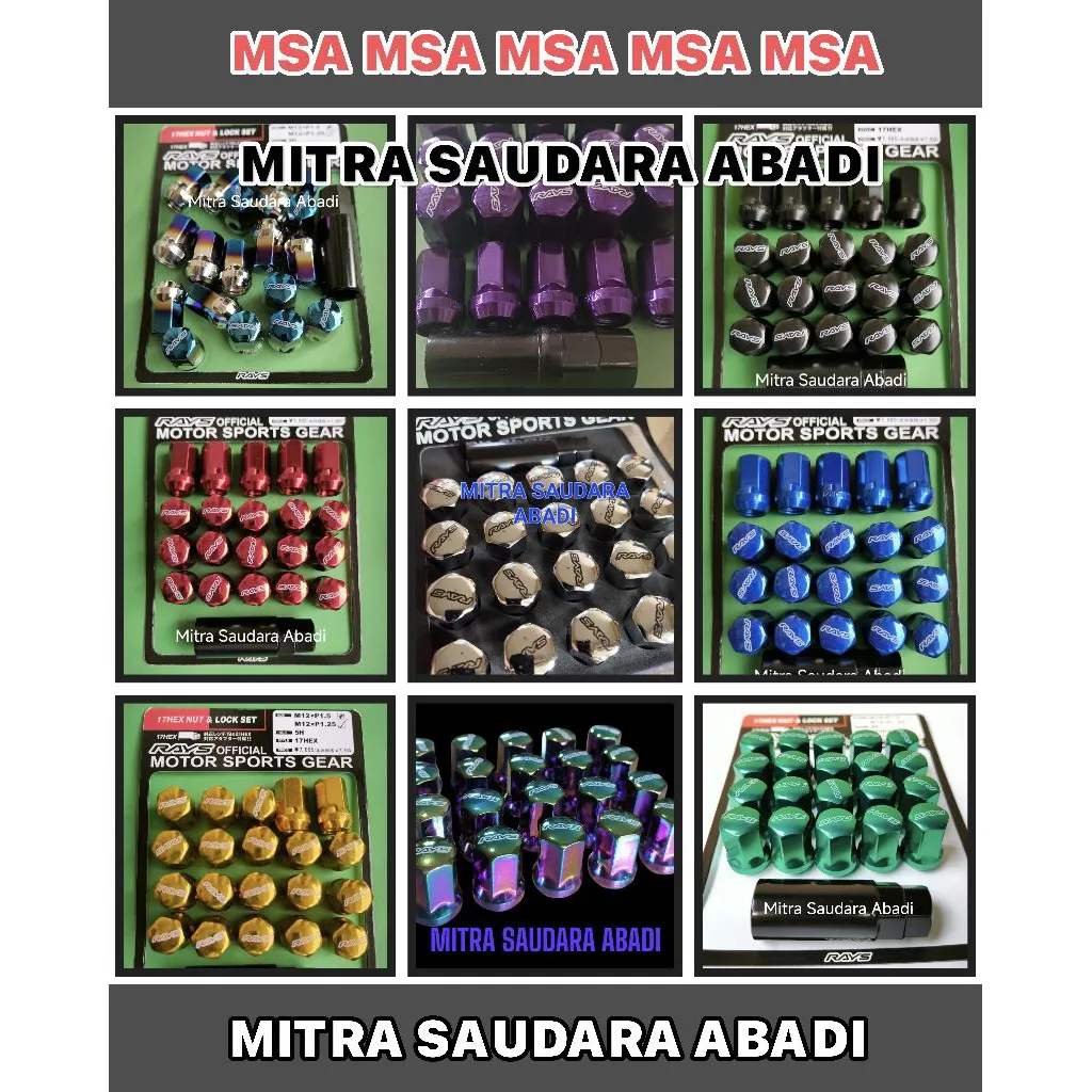 Mur roda mobil mur baut racing rays official