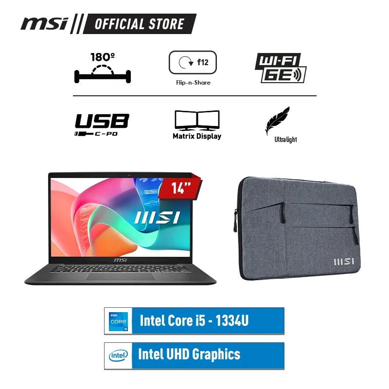 MSI MODERN 14 F13MG CORE I5-1334U 8GB 512GB W11 14.0FHD