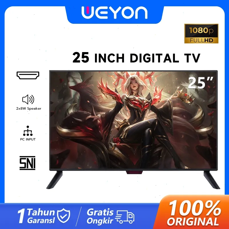 WEYON TV Digital 25 inch LED Full HD | Monitor PC / Ruang Kecil | Termurah Garansi 1 Tahun