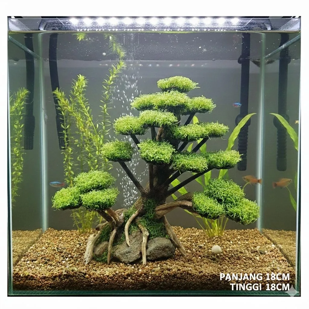 bonsai aquascape sintetis (hiasan/dekorasi akuarium)