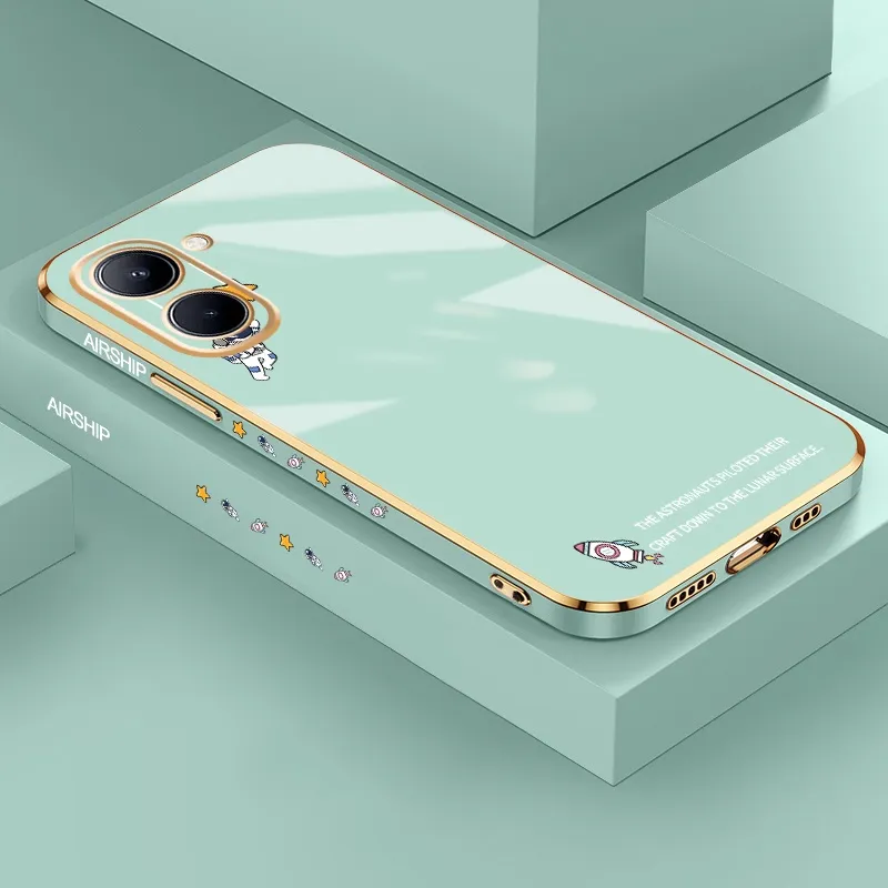 Case Ponsel untuk Realme C33 C55 N55 C35 C31 C30 C30s Q5i C3 C2 C2s Narzo 50a Prime 50i Prime OPPO A1K Case pola kartun astronot tipis baru Casing pelapis mewah pola HP samping pelindung Kesing silikon penutup pelindung lensa kamera Softcase