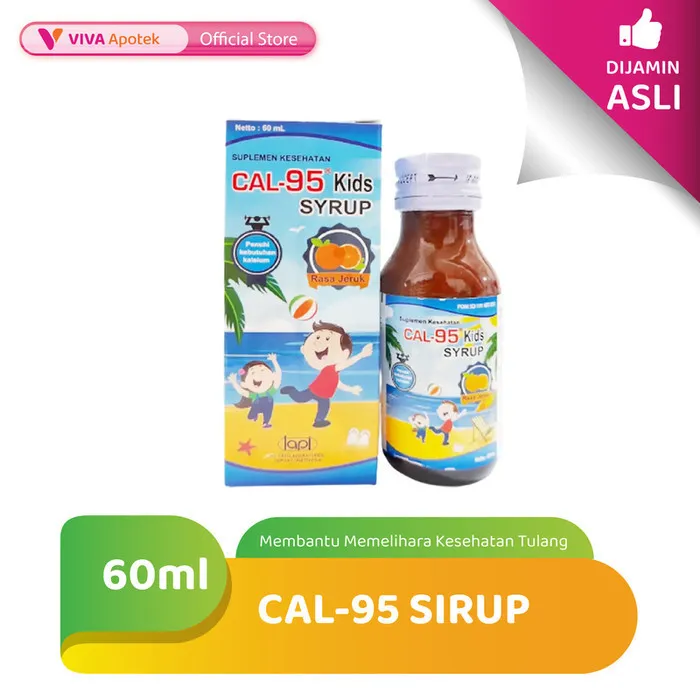Cal-95 Kids Sirup Membantu Memenuhi Kebutuhan Kalsium (60 ml)
