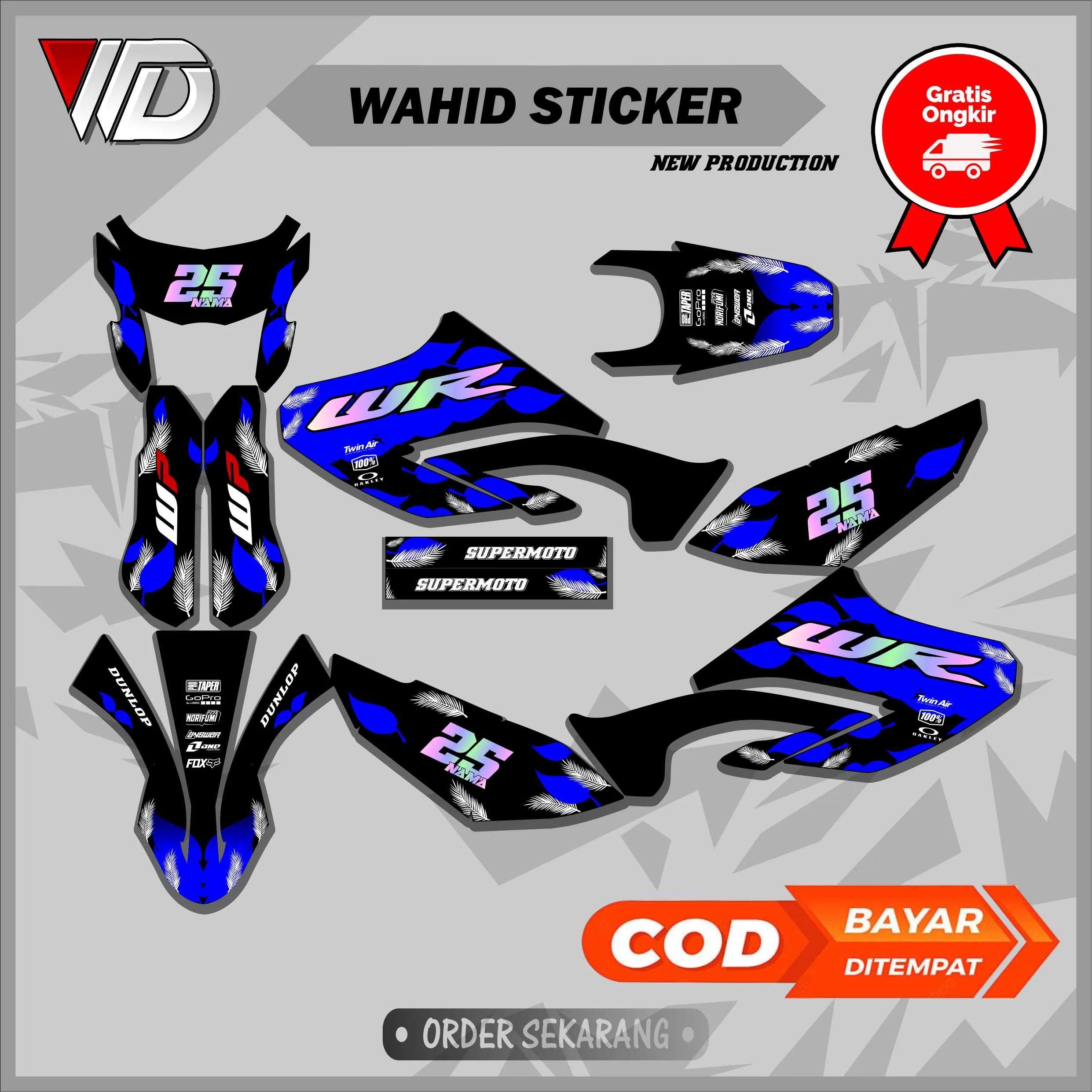 DECAL STICKER MOTOR YAMAHA WR 155  stiker dekal full bodi hologram  Super Glossi Variasi Supermoto TERLARIS Racing Bebas recues Custom 01327