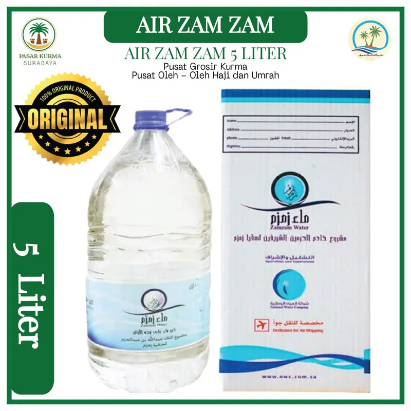 Zam Zam 5Liter Original Asli Saudi