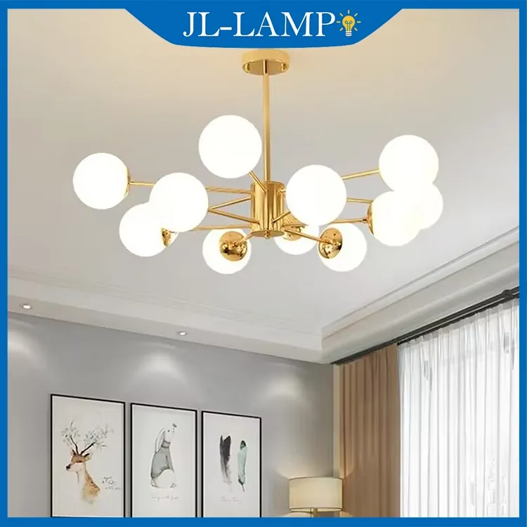 Termasuk Bolam Lampu Gantung Modern Nordik Lampu Ruang Tamu Minimalis Lampu Plafon Led Lampu Hias Kamar Tidur cahaya tiga warna berkualitas tinggi