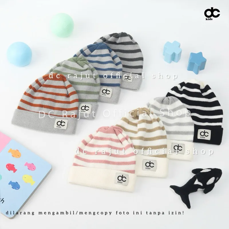 DC KIDS kupluk rajut bayi strip medium
