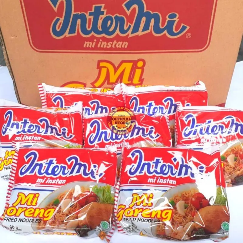 Intermie goreng 60gram 1 kotak isi 40 bungkus lengkap atau 20 goreng 20 kuah campur