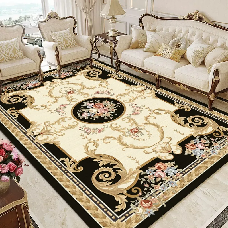 【100x150&150x200&200x300cm】BELI LOKAL TERBARU 3 UK Karpet Lantai Permadani Polyester Glossy AntiSlip Ruang Tamu / Kantor