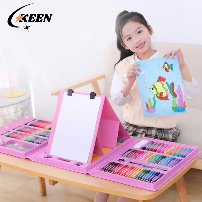 VIRAL ART SET 208 Pensil Warna Crayon Set 208 Pcs Crayon Mewarnai 208 Warna Pensil Krayon