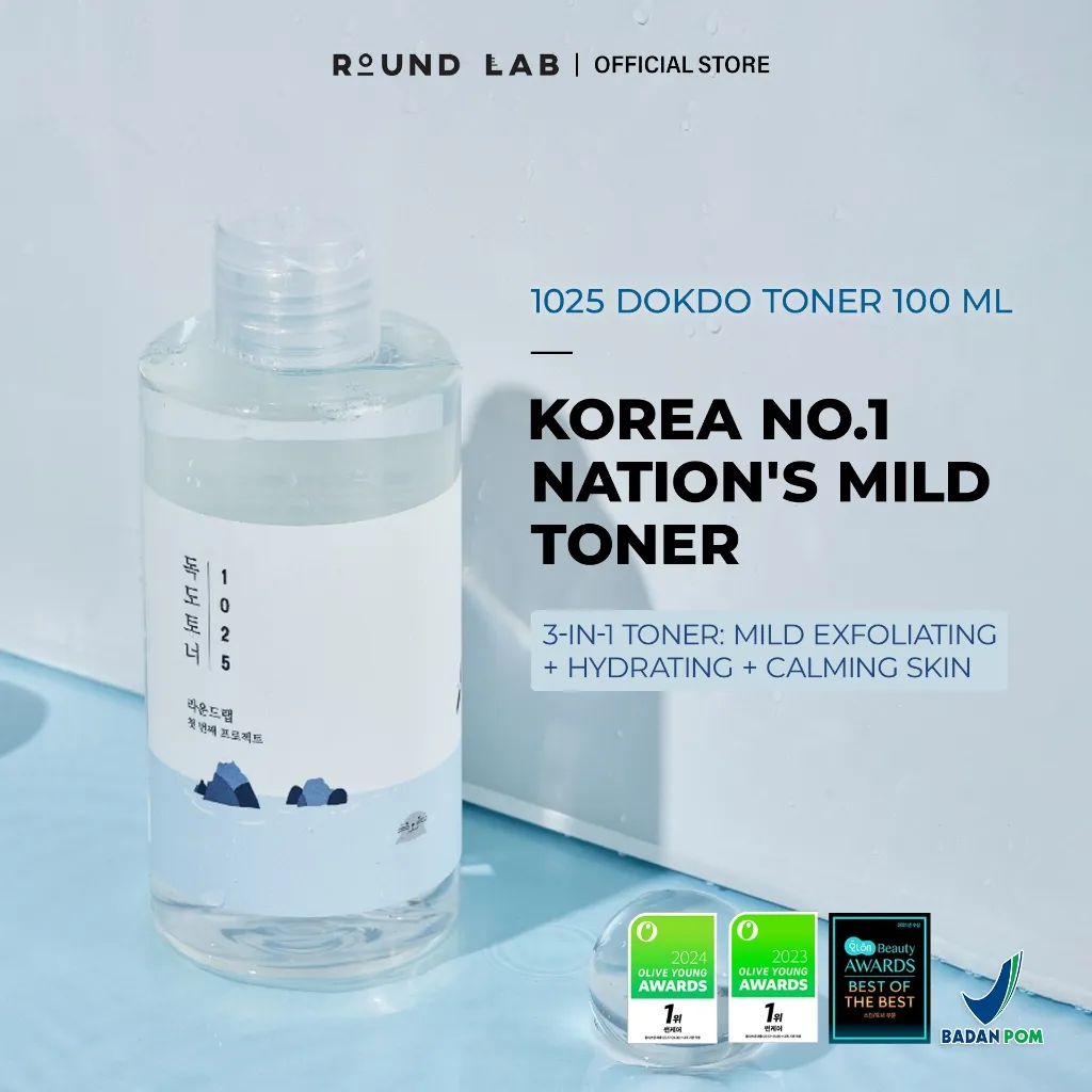 Round Lab 1025 Dokdo Toner - 100 ml | Hydrating Moisturizing Gentle Mild Kulit Sensitif Berjerawat