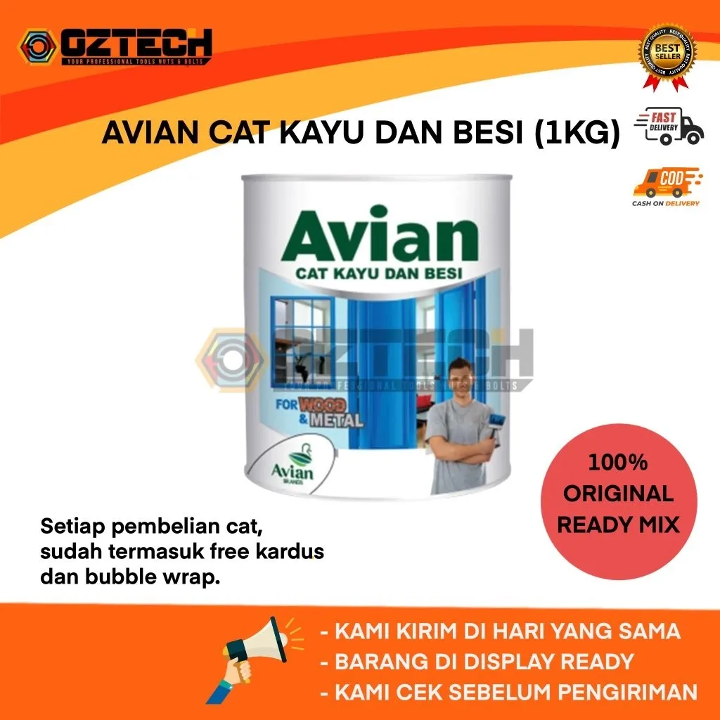 Avian cat kayu dan besi cat minyak kemasan 1KG