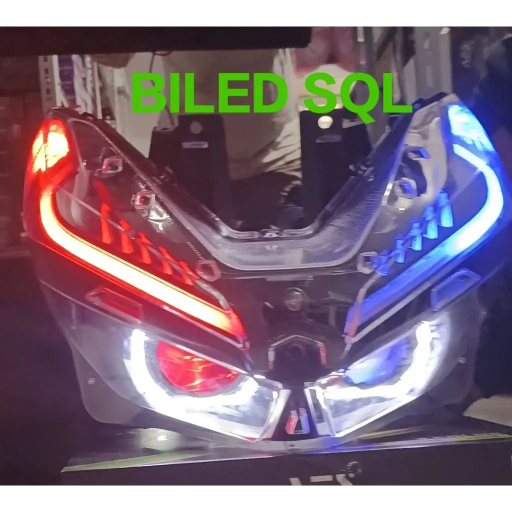 LAMPU PROJIE  BILED ICC WAR 65WATT WATT & DAYMAKER ALIS RGB/RUNNING VARIO 150/125 NEW/VARIO 2018_2023. SEPAKET REFLEKTOR/HEADLAMP  VARIO 150 NEW 2018-2025  kalau  mau PNP,silakan order tambahan saklar vision yg  redy diestalase saklar vision