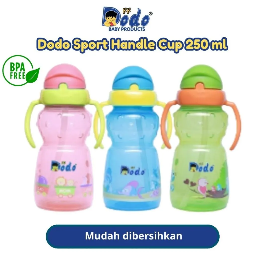 Dodo Sport Handle Cup Botol Minum Anak Anti Tumpah 250 ml | BPA Free