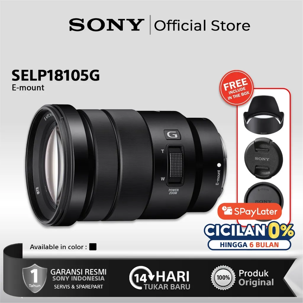 SONY E PZ 18-105MM F4 G OSS Lensa Kamera / SELP18105G