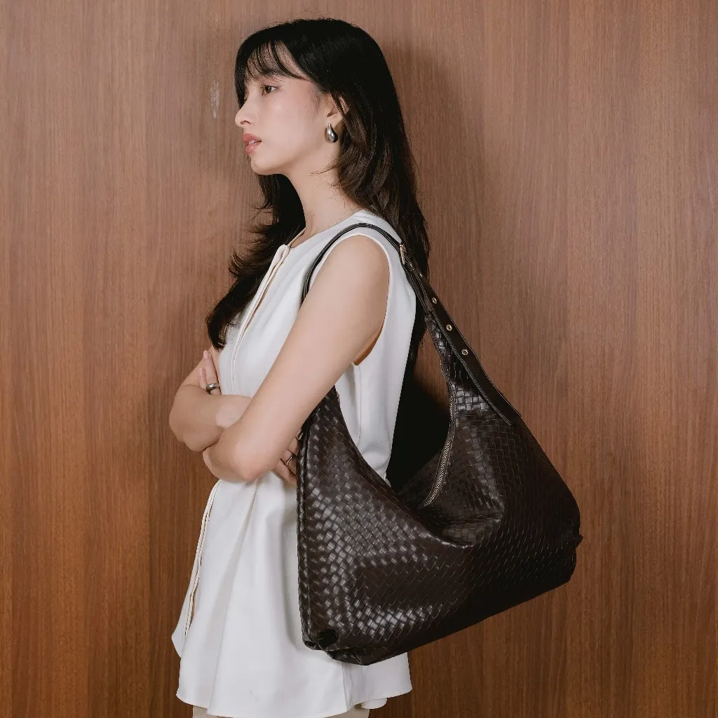 Kusel Totebag - Anyaman Hobo Totebag Adjustable Ring for Work College Kerja Kuliah
