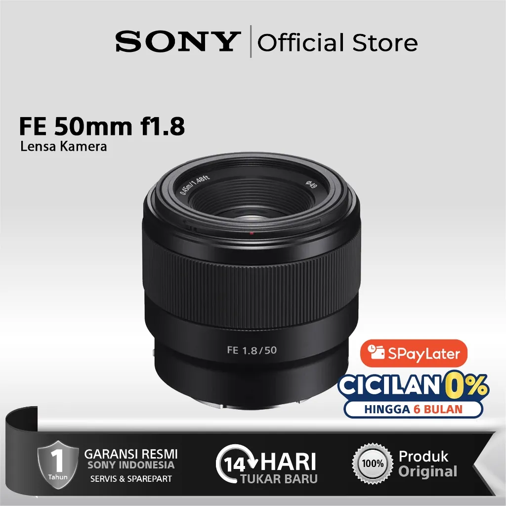 SONY FE 50mm f/1.8 FULL FRAME LENS / Lensa Sony 50mm / SEL50F18F