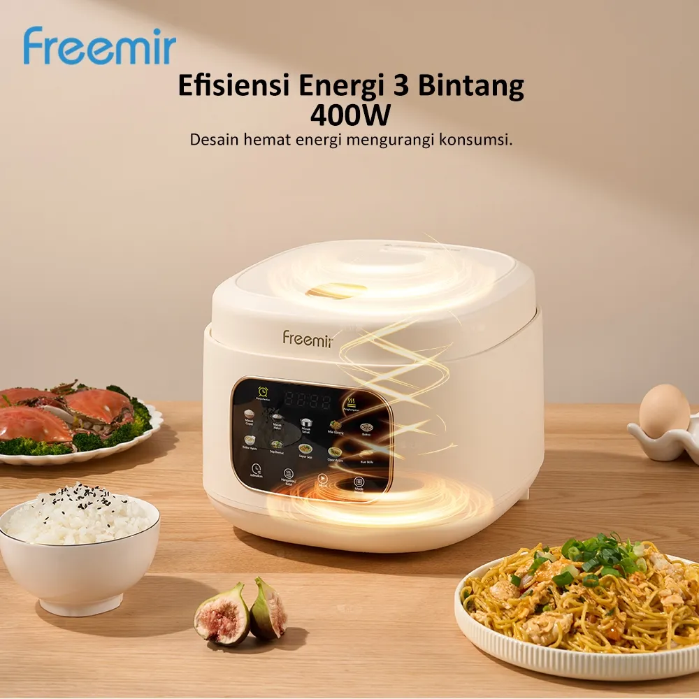 Special freemir Smart Rice Cooker Touchscreen Penanak Nasi 1.5L 400W MPASI Stainless 304 Lapisan Keramik Anti Lengket