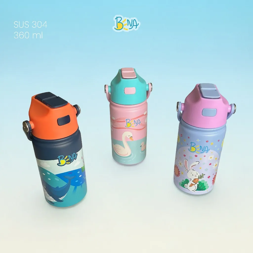 BENA - Stainless Steel Kids Tumbler 360 ml (Botol Minum Anak SUS 304)