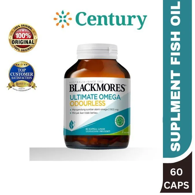 Blackmores Ultimate Omega Odourless Isi 60 Caps / Minyak Ikan /Suplemen Kesehatan/Omega 3