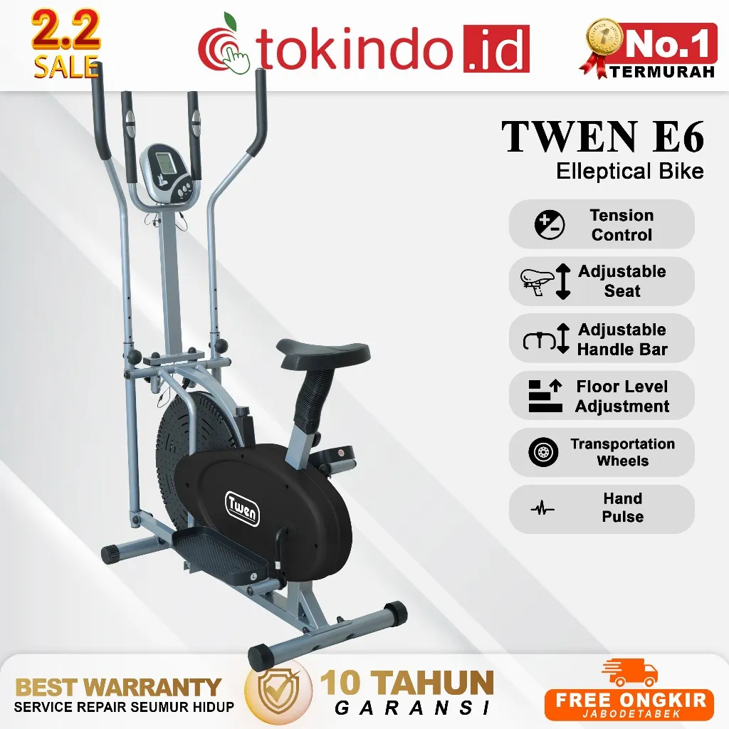 Twen E6 E4n Orbitrack Tracer Elliptical Bike Sepeda Fitness Sepeda Statis Alat Olahraga