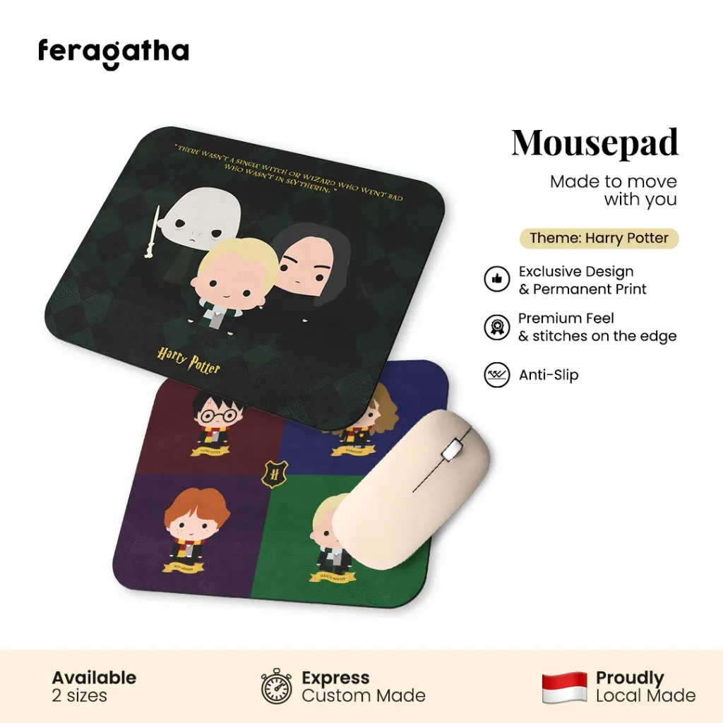 FERAGATHA Mousepad / Mouse Pad / Alas Mouse Gaming Antislip Motif Karakter Harry Potter Warner Bros Halloween
