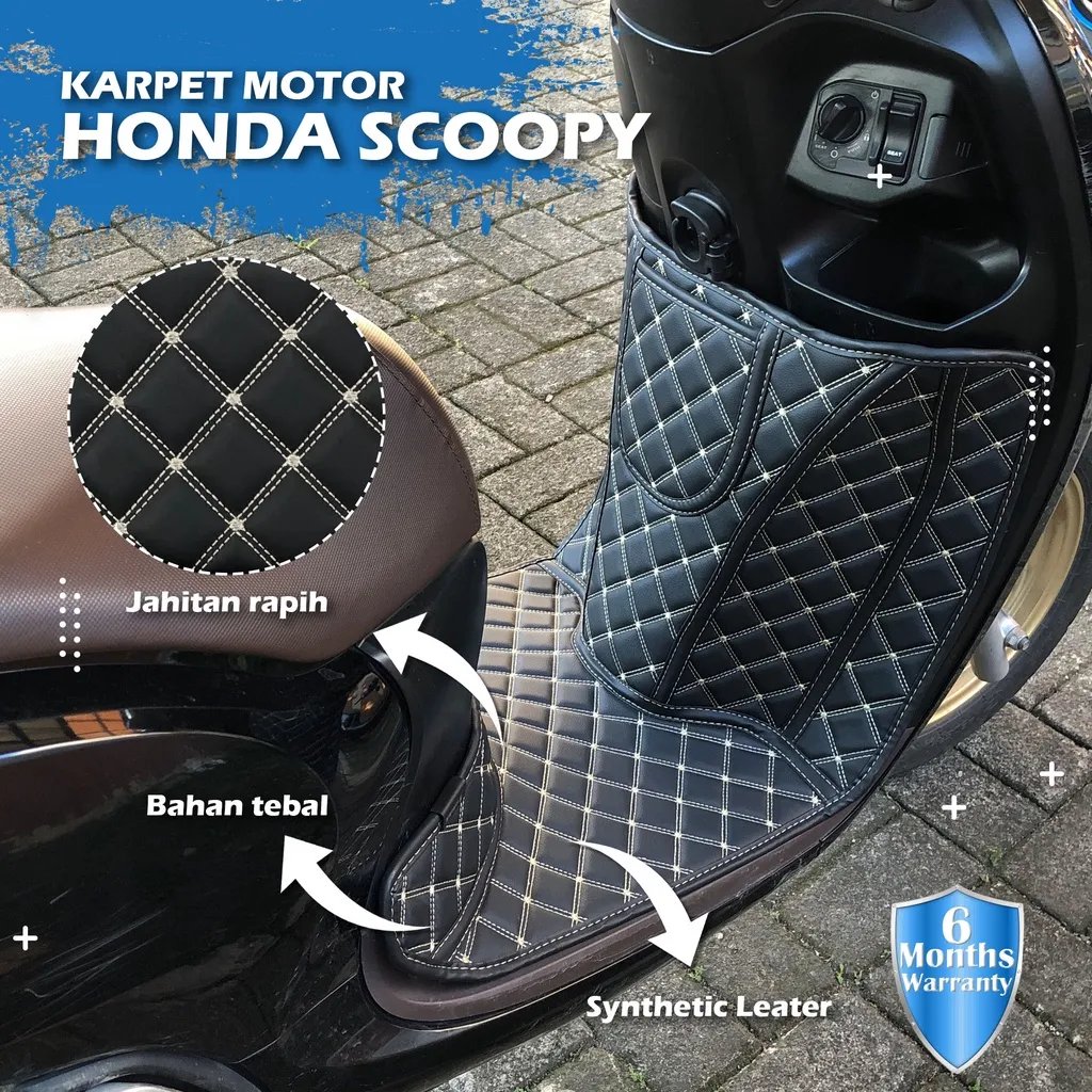 Karpet Motor Honda Scoopy Tahun 2013-2025 Material Synthetic Leather