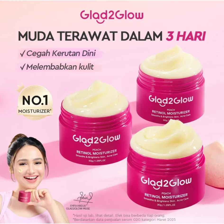 Glad2Glow Peach Retinol Moisturizer 30g