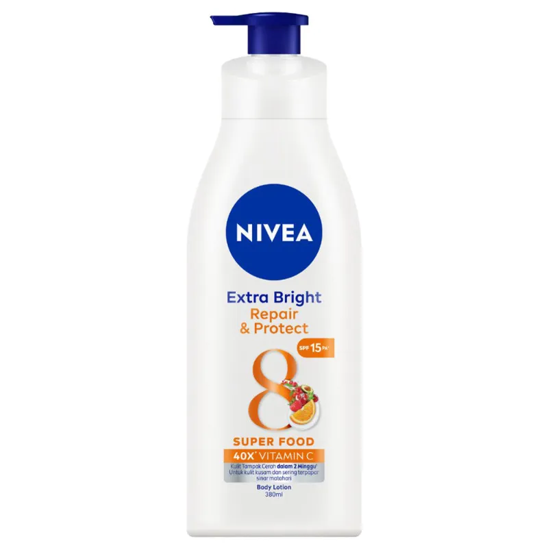 NIVEA Body Lotion Extra Bright Repair & Protect SPF15, Size - 380ml, 