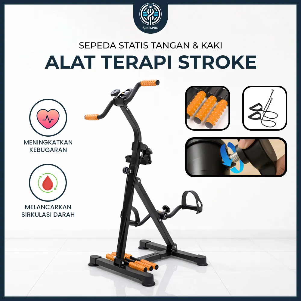 Sepeda Statis Olahraga Gym Fitness Terapi Kaki & Tangan Penderita Stroke | ALKESPRO MALL
