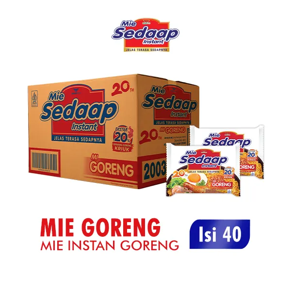 Sedaap Mie Instan Goreng Bag 90 gr Box isi 40