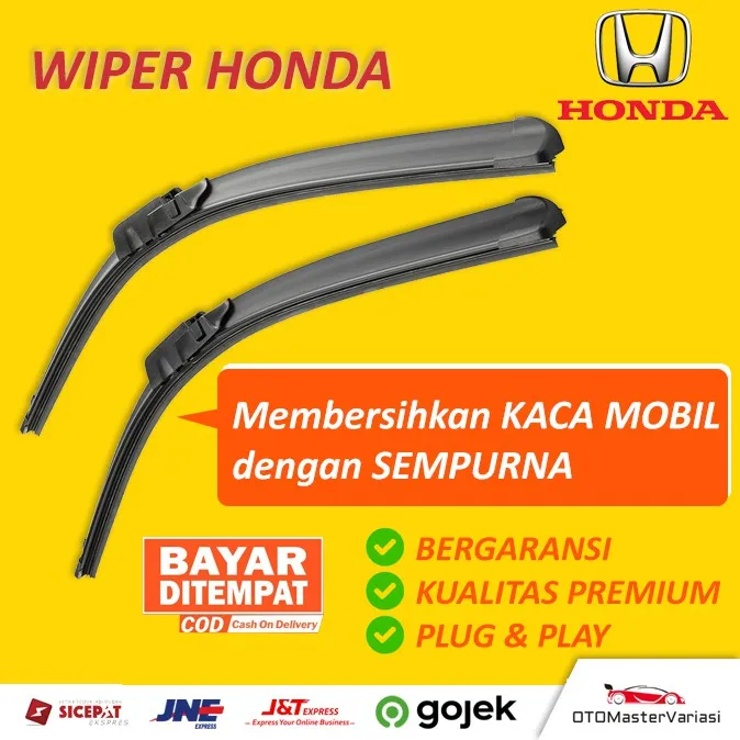 Wiper Kaca Mobil Frameless Honda Brio Mobilio HRV CRV JAZZ CIty Civic BRV Freed Semua Jenis Honda
