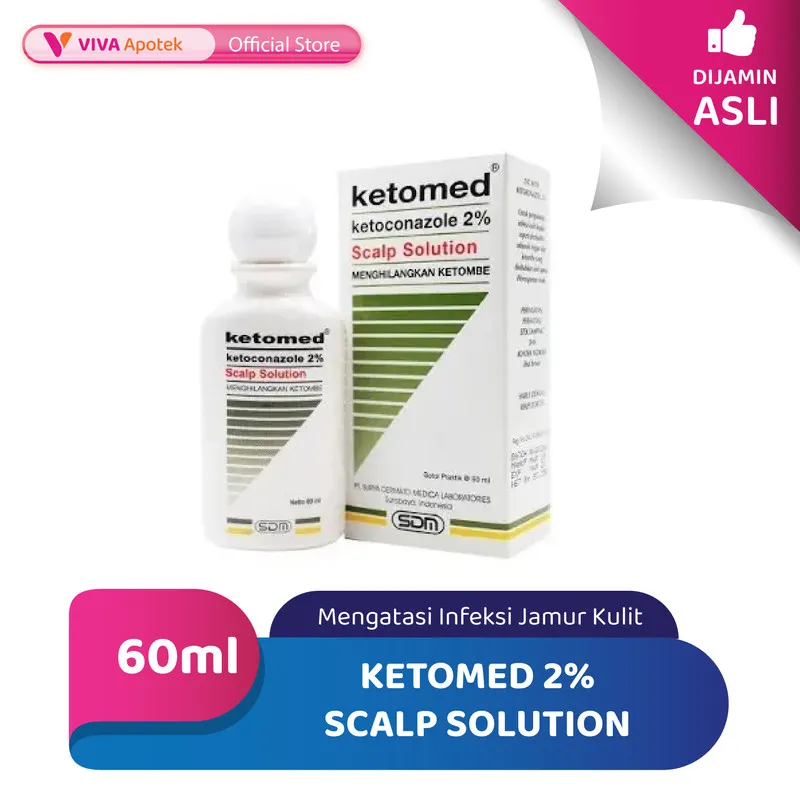 Ketomed 2% Scalp Solution untuk Mengatasi Infeksi Jamur Kulit (60 ml)