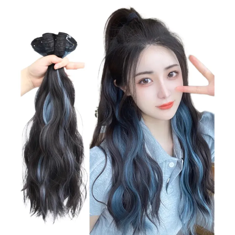 AEGYOSHOPPE - V1220 hairclip u clip V clip korea 60 cm highlight blue & polos u clip u shape