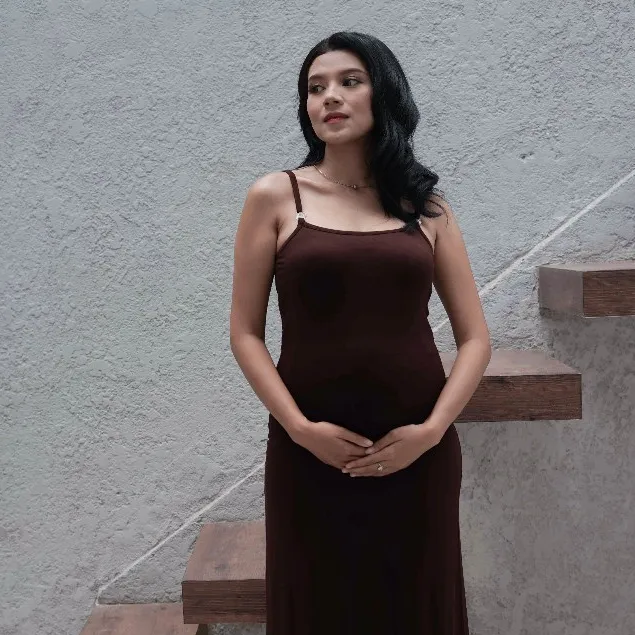 Hellomommy - Carmen Bodyfitted Maternity Dress Baju Ibu Hamil dan Menyusui Bahan Spandex