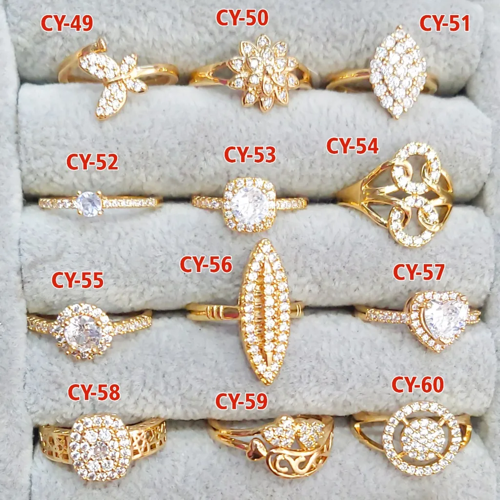 Cincin wanita dewasa xuping mewah simple Titanium Fashion Model Korea Perhiasan Bahan Koin Lama