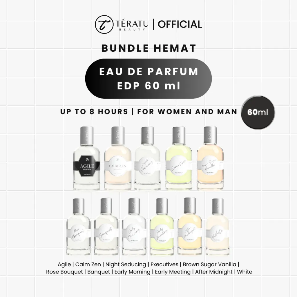 Bundle Hemat TERATU BEAUTY Eau de Parfum EDP 60 ml (Parfum Tahan Lama Pria Wanita EDP Teratu Beauty Parfum Teratu)