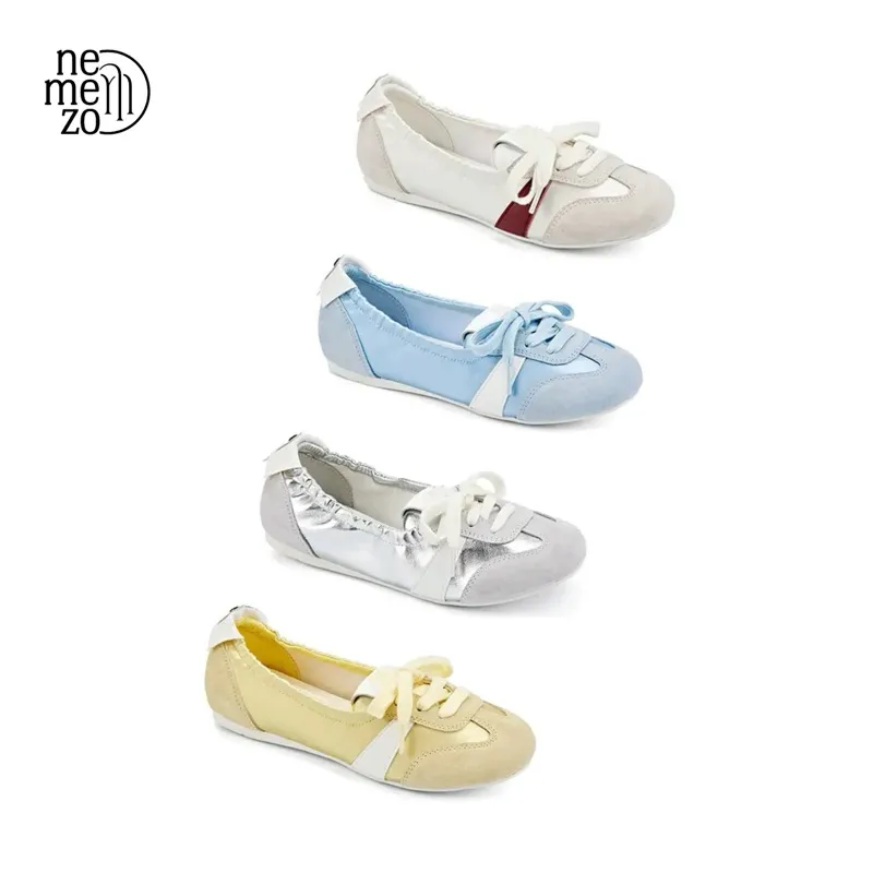 NEMEZO - Sepatu Marry Jane Flat Shoes Wanita Elegan - Sepatu Flat Slip On - Sepatu Import Wanita - Sepatu Ballet Wanita - Sepatu wanita datar - Sepatu Wanita Import Korea - musim panas sepatu wanita baru - balet/pelatih