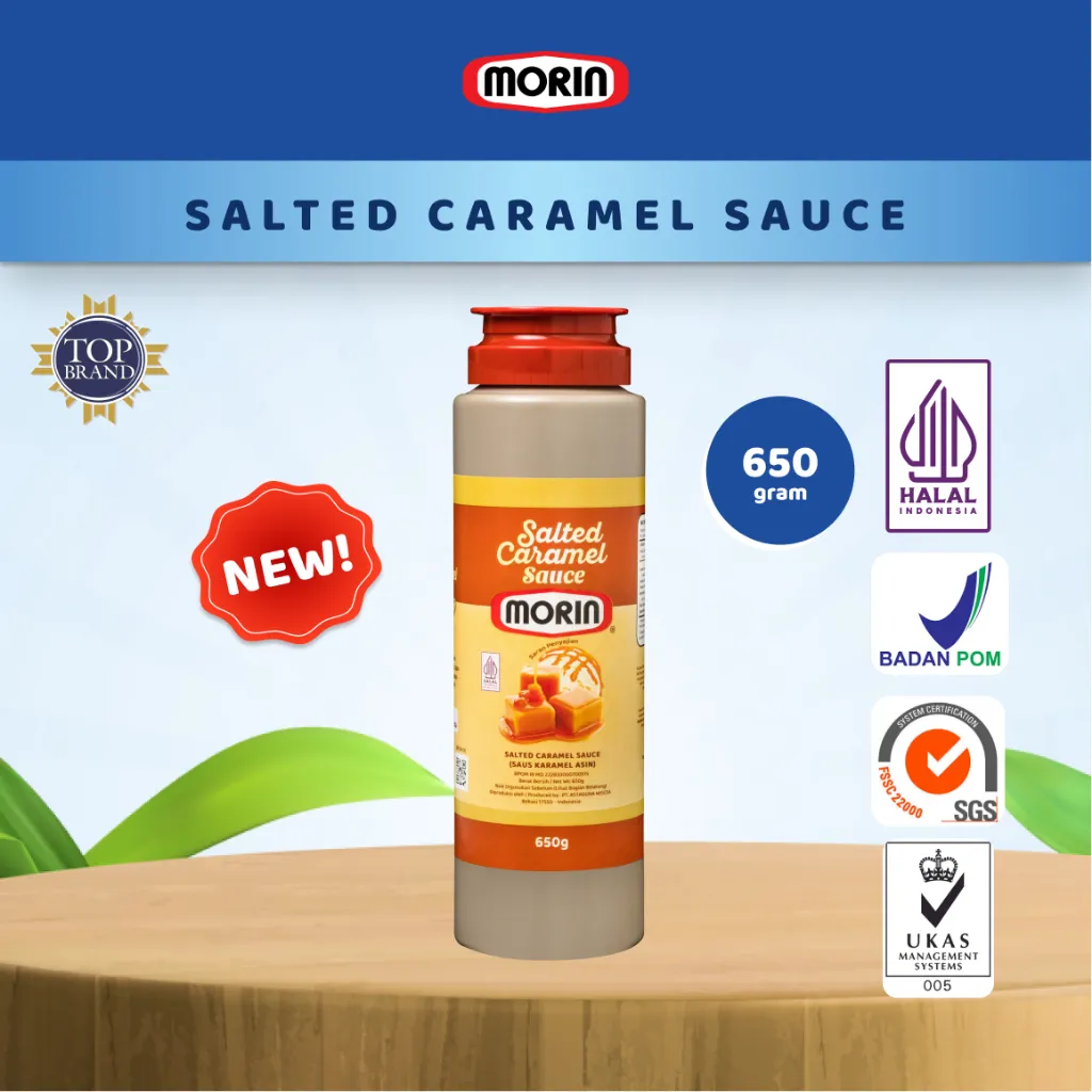 Morin Sauce Tube - All Variant - Salted Caramel 650gr, Chocolate 650gr, Ganduiya Cokelat Hazelnut 550gr