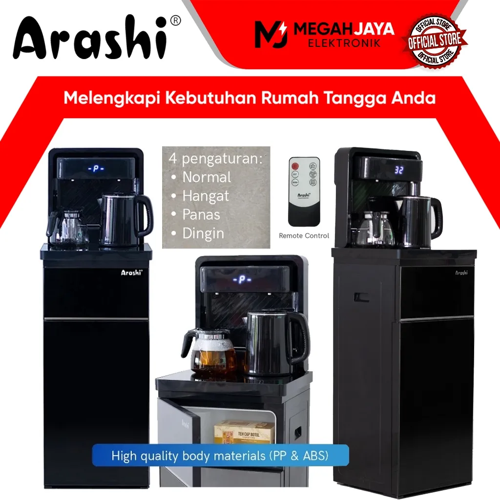 [COD READY] ARASHI DISPENSER GALON BAWAH MULTIFUNGSI 3 / 4 IN 1 AMD 01 / 02 FREE KETTLE + JAR (NORMAL, WARM, COLD AND HOT)