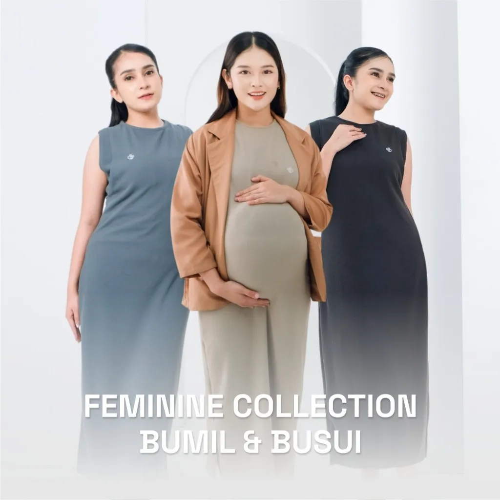 Momiasi - Olivia Inner Dress Knit Premium - Sleeveless Inner Dress - Inner Dress Tanpa Lengan - Inner Dress Busui & Bumil Friendly