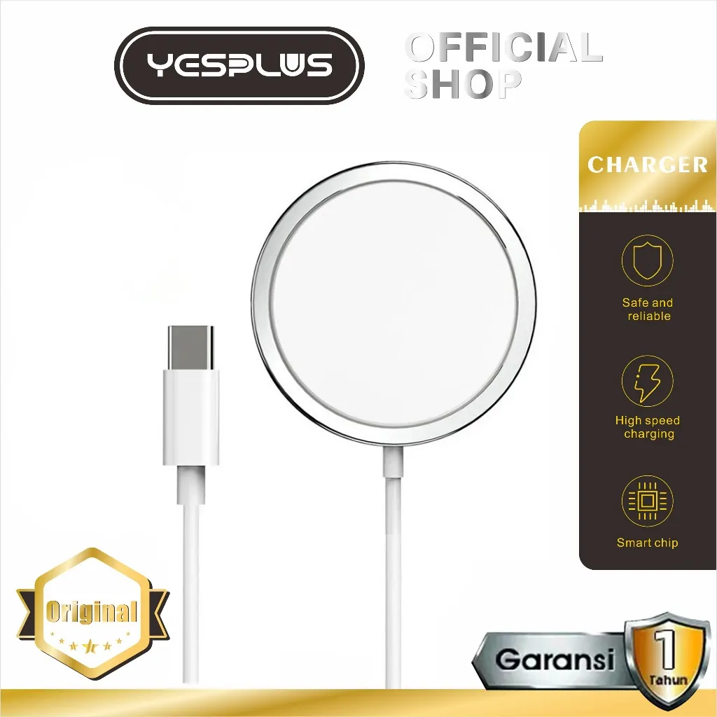 Magsafe Charger YESPLUS YS-809 Magsafe 15W Type-C Plug Wireless Fast Charging