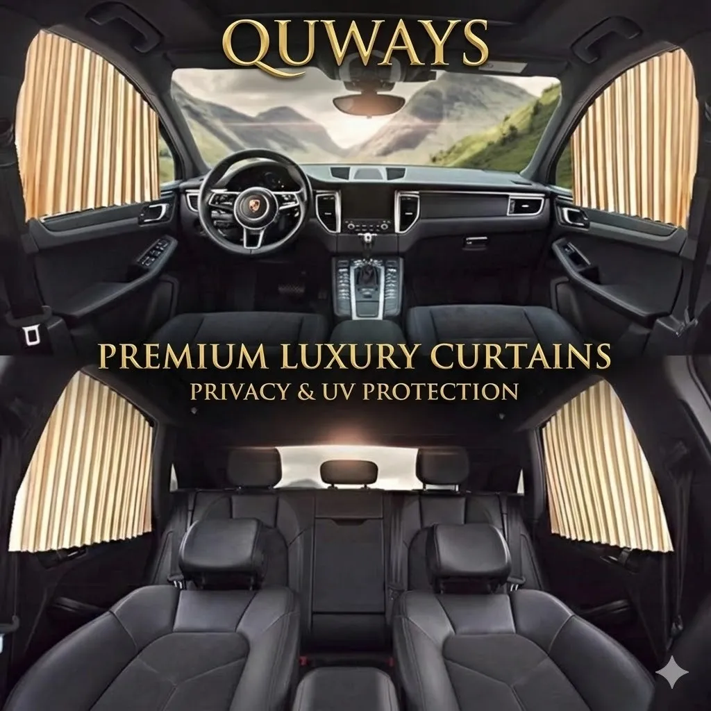 Tirai Jendela Mobil Magnet 4 Lembar (Depan & Belakang) Anti Silau, Tebal, Tidak Tembus Pandang