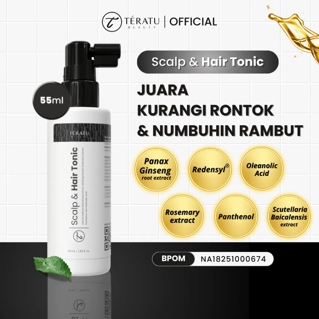 TERATU BEAUTY Scalp & Hair Tonic (Ampuh Kurangi Rambut Rontok & Penumbuh Rambut)