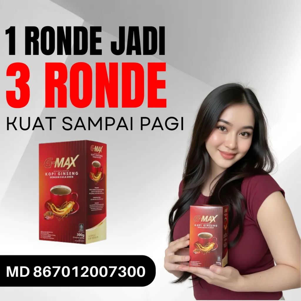 Kopi G-Max Asli BPOM 1 Box Isi 10 Sachet Halal & Aman - Kopi Ginseng Stamina Pria Tahan Lama Aman