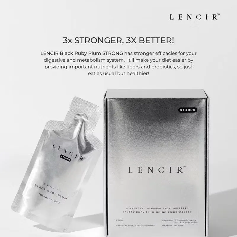 LENCIR STRONG & ORIGINAL 1 BOX MINUMAN DETOX DRINK PREBIOTIK PROBIOTIK RASA BLACK RUBY PLUM & KYUSHY MULBERRY