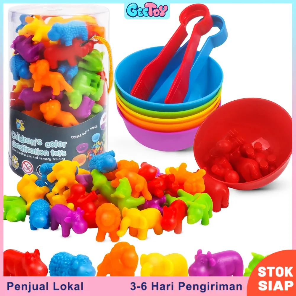 Geetoy Mainan Edukasi Latihan Anak Permainan Edukasi Klasifikasi Warna Penghitung Untuk Anak-anak