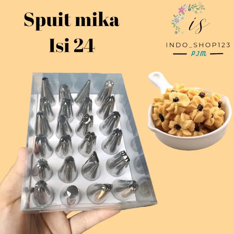 Spuit Kue Tar Tart Spet Sepet Set Box Isi 24 Pcs cetakan