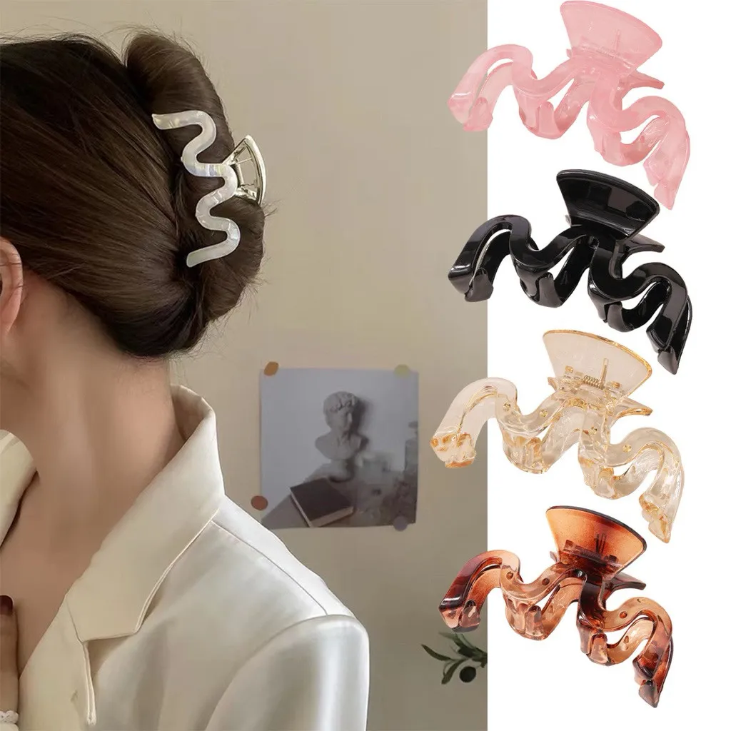 JK~ Jepit Rambut Aesthetic 9cm Korean Wave Hairclaw Premium Sephia Beautiful Hairclip Import AD05