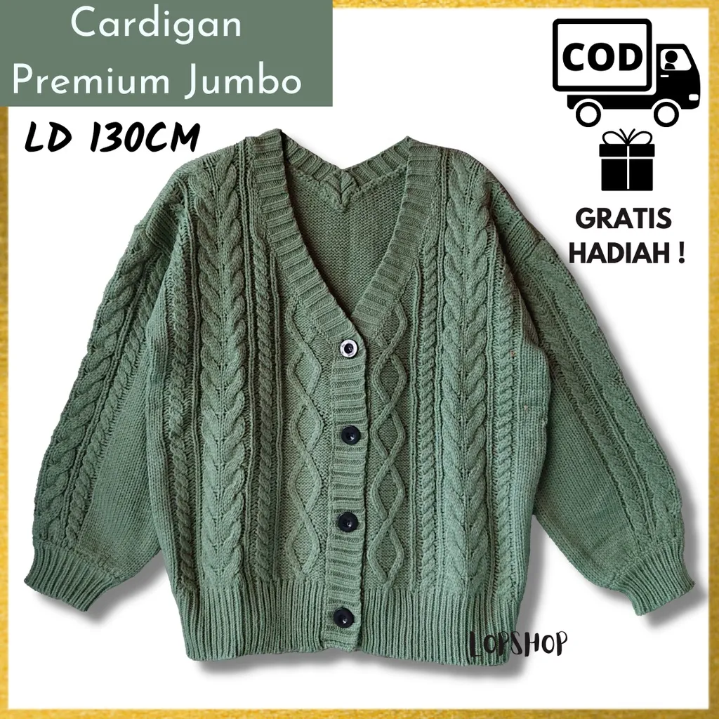 CARDIGAN RAJUT PREMIUM CARDI KNITWEAR JUMBO OVERSIZE FASHION WANITA KOREAN STYLE JUMBO MURAH PREMIUM TEBAL Bisa COD
