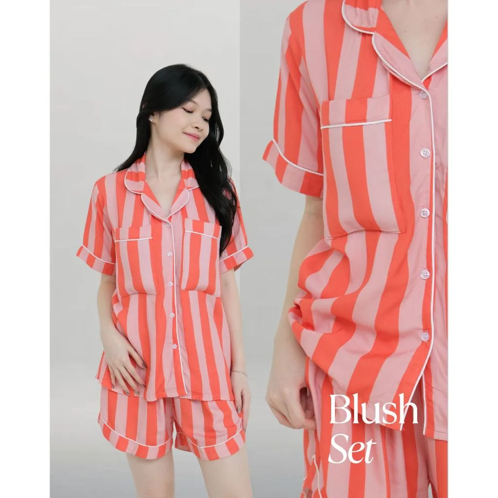 Atwell - Braless Pajama Set / Baju Tidur / Piyama Katun